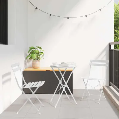 Obrázek produktu pro Maison Exclusive - Skládací bistro set 3 ks bílá ocel