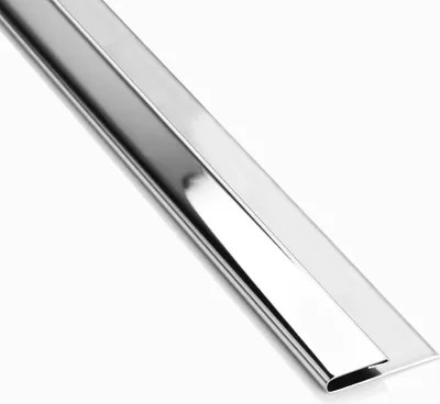 Produktbild von Vinyl Abschluss- / Einfassprofil Edelstahl V2A L250cm H2mm, silber glänzend