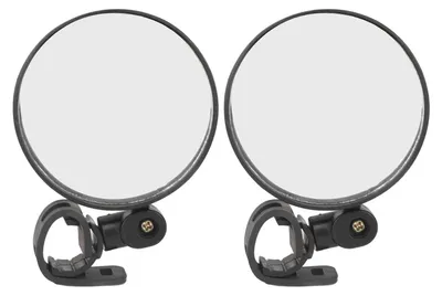 Produktbild von 2 Stück Fahrrad-Rückspiegel 8 cm, verstellbar, Weitwinkel, rund, universell für Roller, Rollstühle und Fahrräder