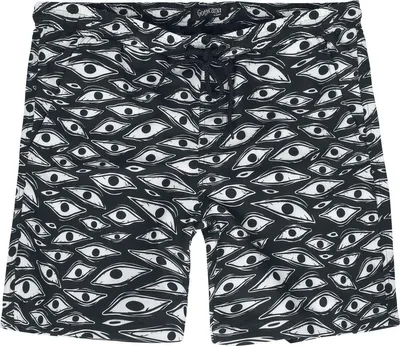 Produktbild von Gothicana by EMP Herren schwarze Badeshort mit Allover-Print XL