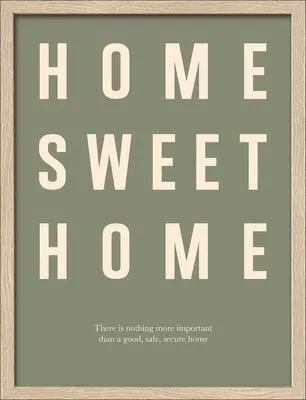 Produktbild von Gerahmtes Bild Home Sweet Home green 33x43 cm