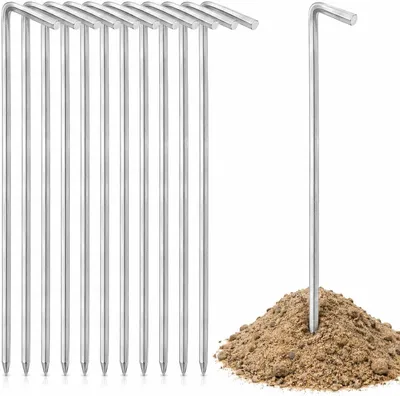 Produktbild von 20x Zeltheringe 18 cm – Robuste Erdnägel aus Stahl für Camping, Garten & Outdoor – Stabile Zeltbefestigung & Zeltzubehör (20x)
