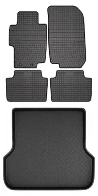 Obrázek produktu pro Gumové autokoberce SolidPRO + vana kufru pro: Honda Accord VII 2002-2008 kombi 5 ks