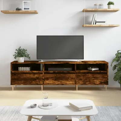 Produktbild von The Living Store TV-Schrank Räuchereiche 150x30x44,5 cm Holzwerkstoff