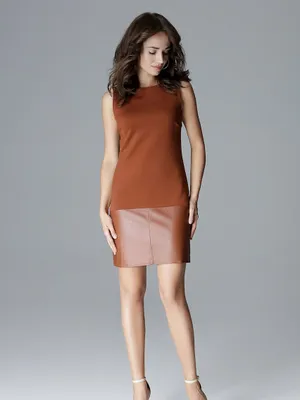 Produktbild von Lenitif Minikleid für Frauen Feiniel L025 braun XL