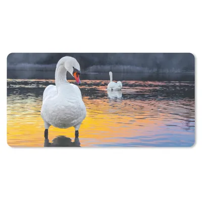 Produktbild von MuchoWow® Mauspad Mousepad Schwan - Vogel - Sonnenuntergang - Wasser 60x30 cm - Mousepads - Maus Mat - Pad - Mausunterlage - Nachhaltig