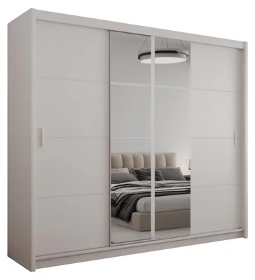 Produktbild von Masseno Schiebetürenschrank KARTHUS 250/215/61 cm 3-türig mit Spiegel Beige