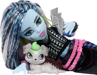 Produktbild von Monster High Frankie Puppe, Preppy Style, Wellige Haare, rock, 7 Zubehörteile Inklusive