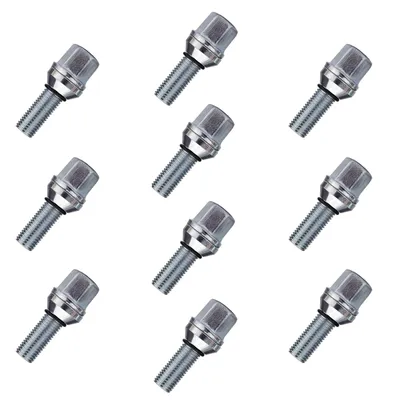 Produktbild von 10x Versatzschrauben M12x1.25 28mm Excenterschrauben Radschrauben mit beweglichem Kegel SW17