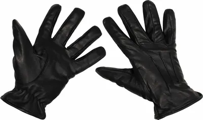 Produktbild von MFH Lederhandschuhe, schwarz, mitPolyamid-Einlage, schnitthemmend