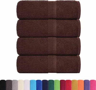 Produktbild von vidaXL Waschtücher FROGN 4 Stk. Braun 30x30 cm 360 g/m²