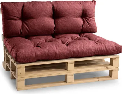 Obrázok produktu pre Vankúše na palety, vankúše na záhradné pohovky, vankúše na sedenie, N_PPI (sada vankúšov na sedenie 120x80 + operadlo 120x40, červenohnedá)