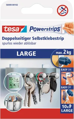 Produktbild von tesa Powerstrips Poster Klebestreifen Large weiß