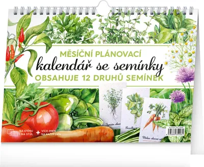 Zdjęcie produktu dla Miesięczny kalendarz z nasionami 2026 - kalendarz biurkowy