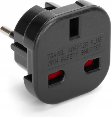 Zdjęcie produktu dla Przejściówka Wtyczka Kontakt Angielska Adapter Podróżny Wtyk Pl Gniazdo Uk