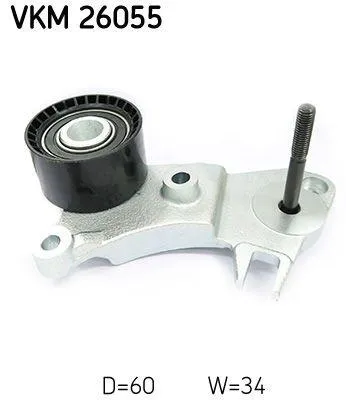 Produktbild von SKF VKM 26055 Umlenkrolle Zahnriemen für VOLVO XC60 (156) V70 III (135) V60 (155, 157) XC40 (536) XC60 II (246) V40 Schrägheck (525, 526)