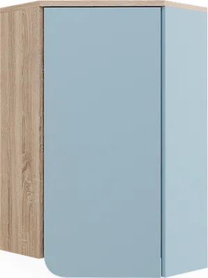 Produktbild von Badschrank Vicco Karen Sonoma/Blau 42.4 x 75 cm mit Tür und offenen Fächern, Model 51968