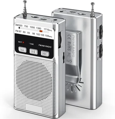 Productafbeelding van Kleine Draagbare AM/FM-Radio met Oplaadbare Batterij