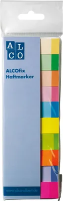Produktbild von ALCOfix Haftmarker, bunt gemischt, 15 x 50 mm, je Farbe 50 Stück