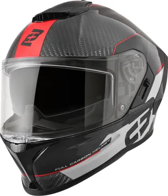 Image de Casque Bogotto Phantom Combo Carbon, noir/rouge/blanc, M