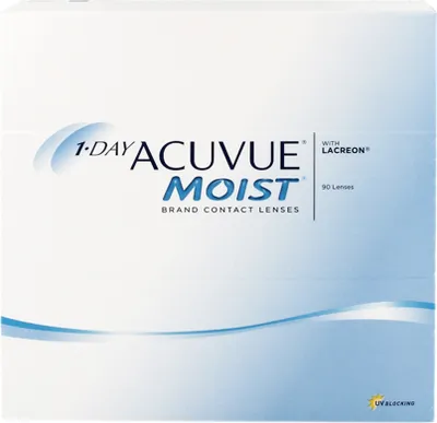 Produktbild von Acuvue Moist, Täglich, 90 Stück(e), 1,42 cm, 8,5 mm, Etafilcon A, 60%