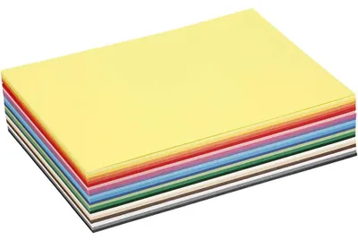 Produktbild von Farbkarton, A5 148x210 mm,  180 g, Sortierte Farben, 60Bl. sort.