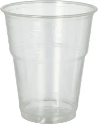 Produktbild von 70 Papstar Kaltgetränkebecher, PLA pure 0,3 l Ø 9,5 cm, 11 cm glasklar mit Schaumrand 16174