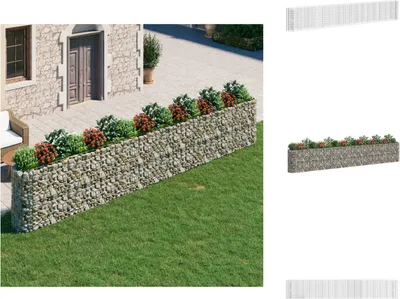 Obrázok produktu pre vidaXL Gabionový záhon Pozinkované železo 610x50x100 cm - Kvetináče a sadenice