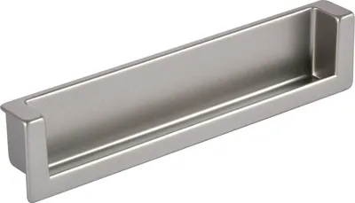 Produktbild von Muschelgriff Syrakus LA 128 Einlassgriff mit Einlassmaß 134x26,2mm, Zinkdruckguss Edelstahl Effekt