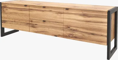 Produktbild von BDW, TV Schrank 160 cm, Industrial Lowboard mit 2 Türen, 2 Schubladen, Wotan-Eiche