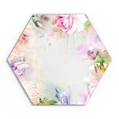 Produktbild von DEQOART Glasbild Echtglas 40x35 cm 'Zauberhaftes Blumenmeer' Wandbild Bild modern Deko