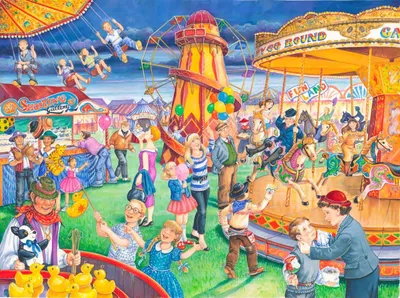 Produktbild von House of Puzzles Puzzle Fairground Rides XXL 250 Teile Puzzle