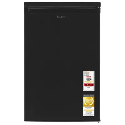 Produktbild von Exquisit Kühlschrank 109 l mit Gefrierfach | 85 cm unterbaufähig | Energieklasse E | 40 dB | freistehend | KS516-4-E-040E schwarz | Schwarz