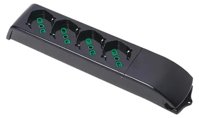 Image de Prise multiple Fanton 410131, sans câble, 4 prises, 3 pôles, 16A, noire