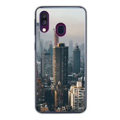Produktbild von MuchoWow® Handyhülle Schutzhülle Hülle für Samsung Galaxy A40 New York - Skyline - Amerika Silikon Softcase Handy Hülle - Handy-Tasche