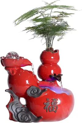 Produktbild von Tischbrunnen für Zuhause und Büro – Entspannung mit einem tragbaren Wasserfallbrunnen (21, 8 cm) – Feng-Shui-Dekoration und Zen-Meditationsbrunnen