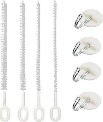 Productafbeelding van 4 Delige Rietjesborstel Set - Herbruikbare Flessenborstels voor Smalle Pijpjes & Bekerreiniging (6, 8, 10, 12 mm)