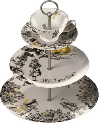 Obrázek produktu pro Etáž, 3 patra, porcelán - Otázky a odpovědi | Alenka v říši divů