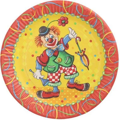Image de PAPSTAR 50 assiettes, carton rond Ø 23 cm "Clown" | film (50 pièces)