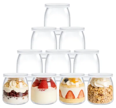 Zdjęcie produktu dla 200 ml słoiki na jogurt z pokrywką do przechowywania