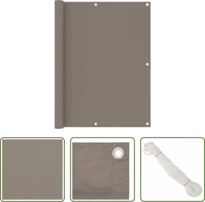 Obrázek produktu pro The Living Store Balkonová zástěna Taupe 120x600 cm Oxford fabric