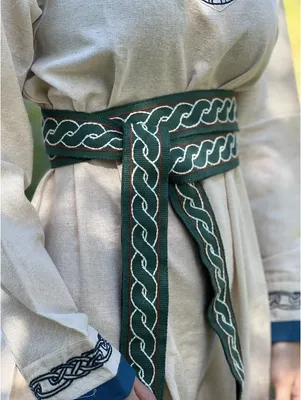 Produktbild von Wikinger Gürtel grün aus Baumwolle, "Elina"