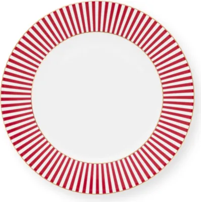 Produktbild von PIP STUDIO Royal Stripes Brotteller dark pink 17 cm