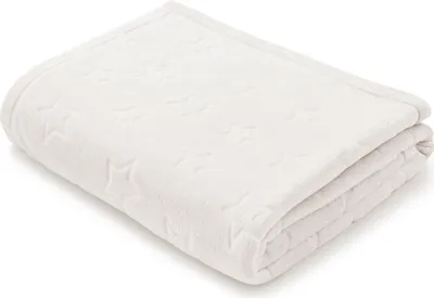 Produktbild von Pepi Babydecke, Fleece Kuscheldecke, Fleecedecke mit Sternen 140x200 creme Kinderdecke Kinderwagen Decke Neugeborene