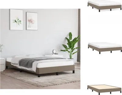 Produktbild von vidaXL Bettgestell Taupe 120x200 cm Stoff -  Betten & Bettgestelle
