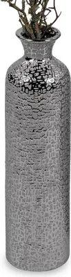 Produktbild von Bodenvase, Flaschenvase HELSINKI H. 38,5cm silber grau Keramik Formano