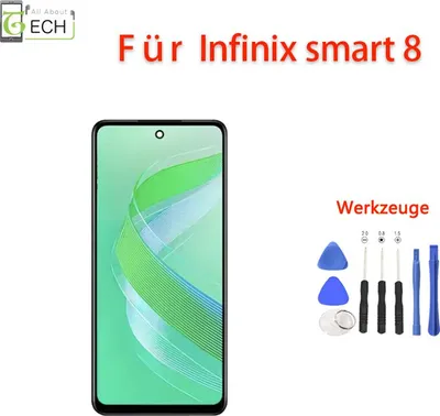 Produktbild von Für Infinix Smart 8 X6525 LCD Display mit Rahmen Touchscreen Bildschirm