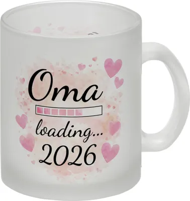 Produktbild von Rosa Herzen Glas Tasse Oma Loading... 2026