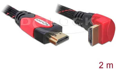 Produktbild von DeLOCK 2m HDMI, 2 m, HDMI Typ A (Standard), HDMI Typ A (Standard), 10,2 Gbit/s, Schwarz, Rot