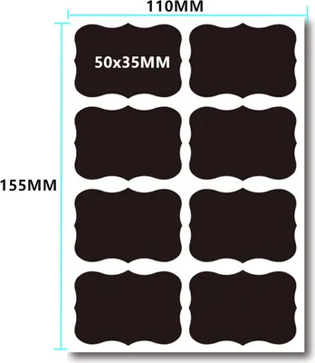 Produktbild von INF 5 Blatt Blackboard-Aufkleber-Etiketten